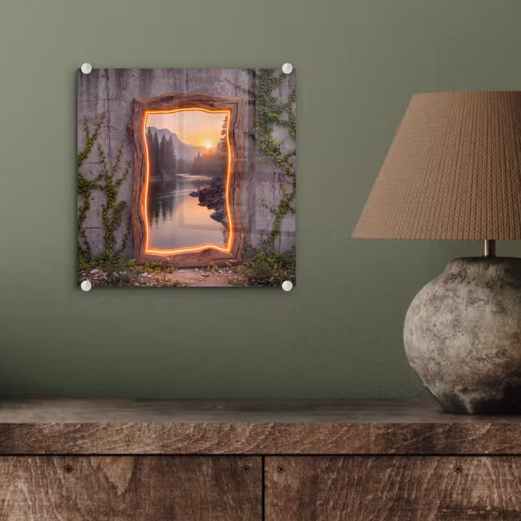 Glasbild - Landschaft – Rahmen – Licht — 4