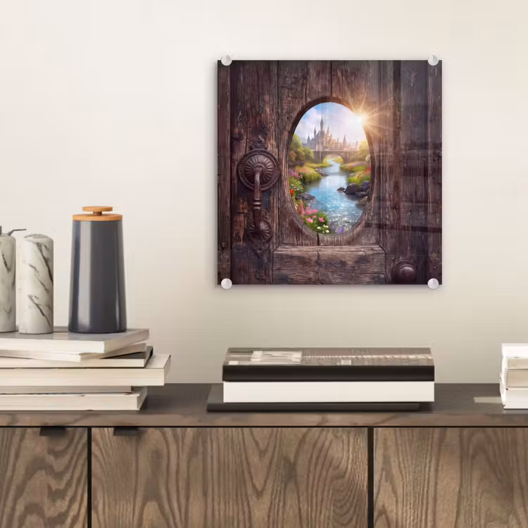 Glasbild - Schloss – Fluss – Natur — 2