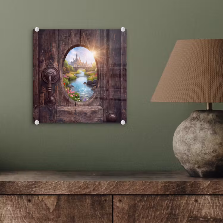 Glasbild - Schloss – Fluss – Natur — 4
