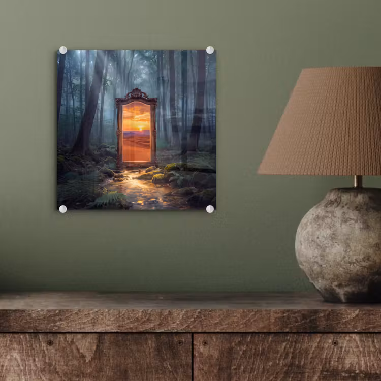 Glasbild - Spiegel – Wald – Natur — 4