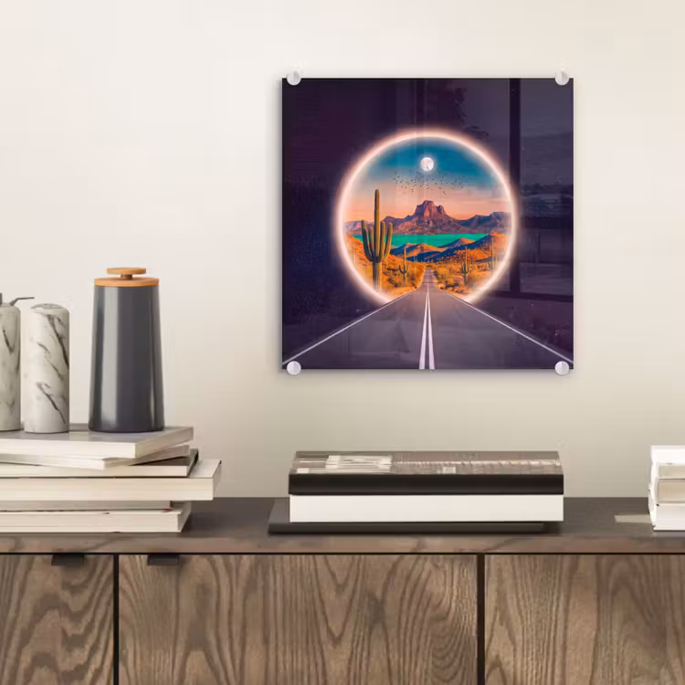 Glasbild - Straße – Wüste – Natur — 2