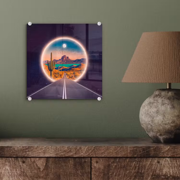 Glasbild - Straße – Wüste – Natur — 4