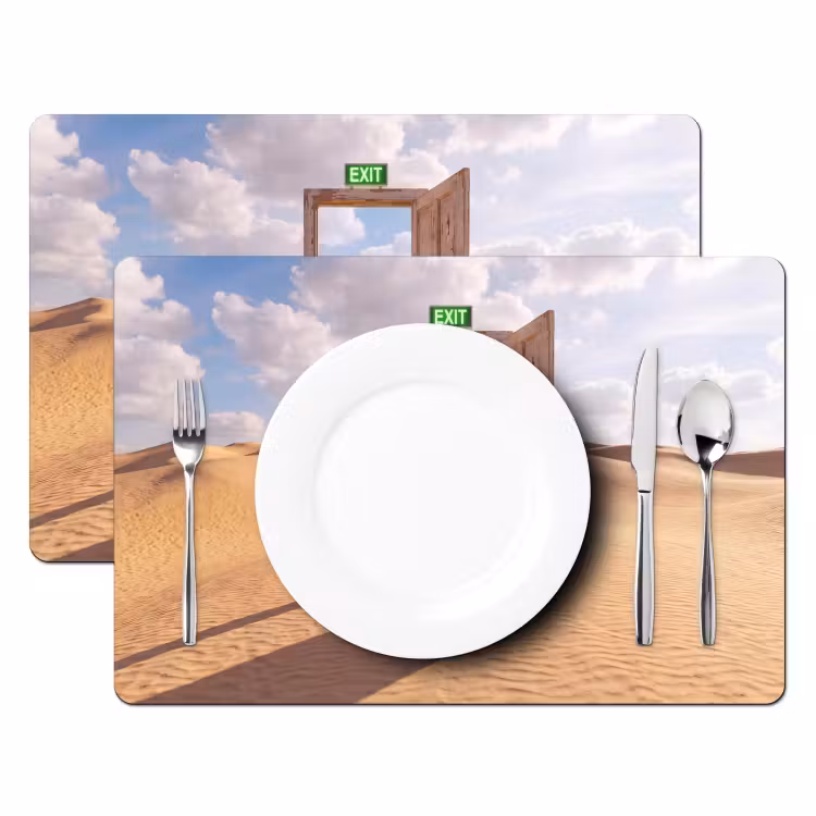 Tischset - 6 Stück - Tür – Wüste – Gras — 2