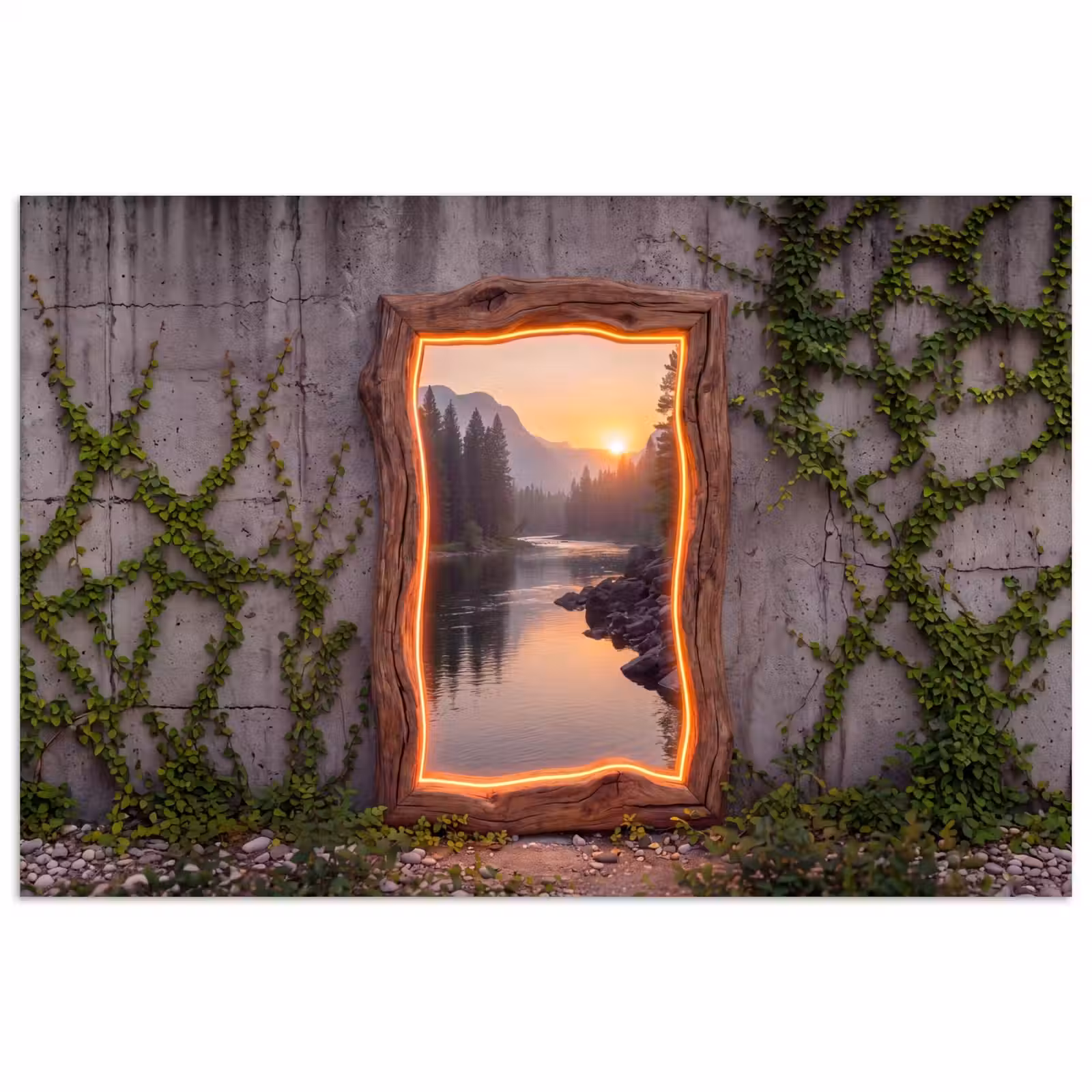 Poster - Landschaft – Rahmen – Licht — 1