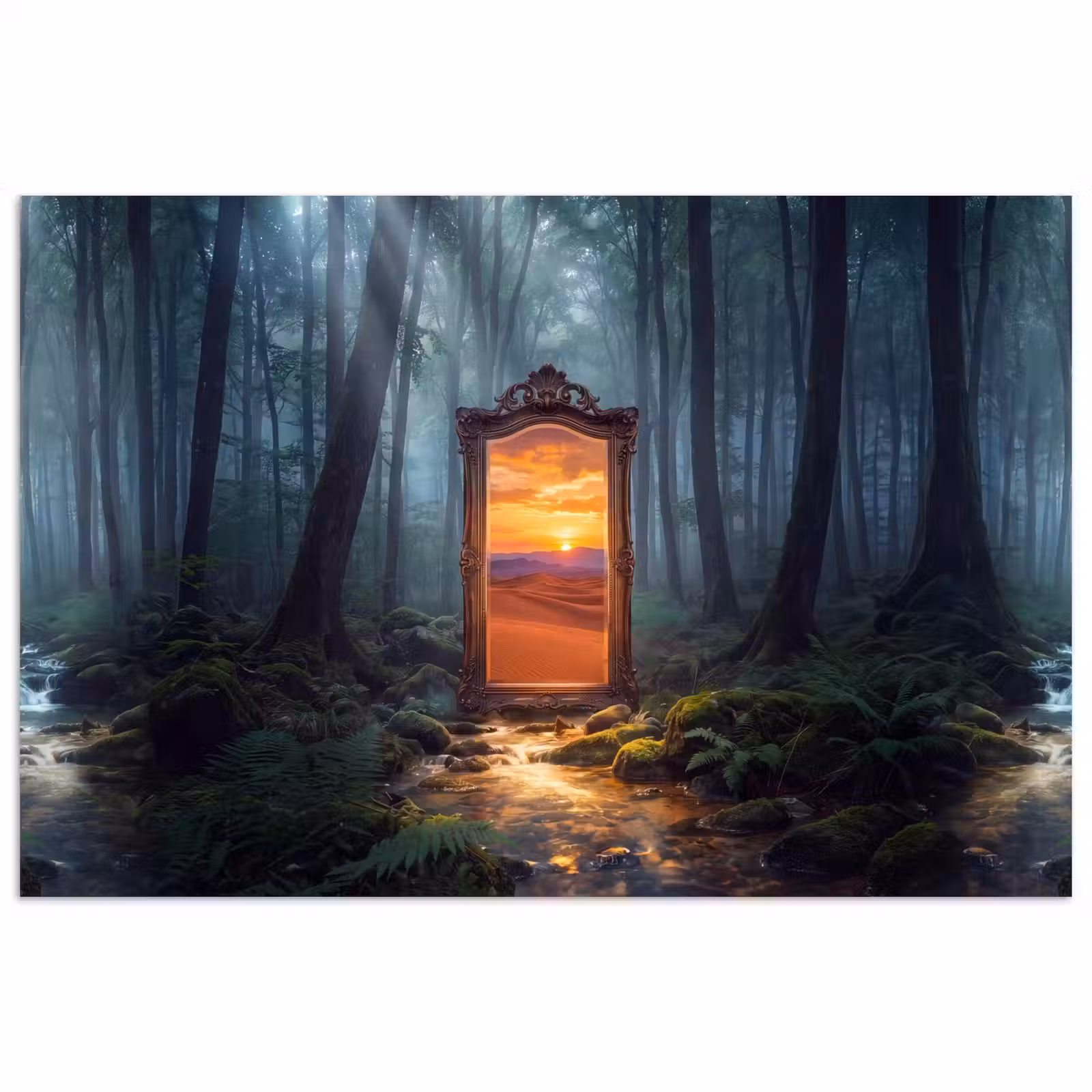 Poster - Spiegel – Wald – Natur — 1