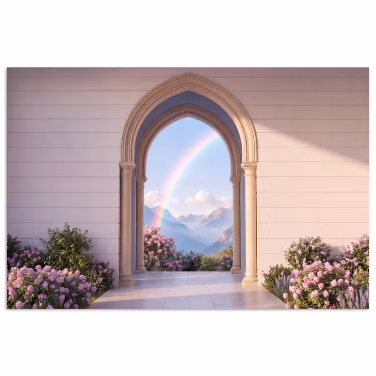 Poster - Bogen – Berge – Regenbogen — 1