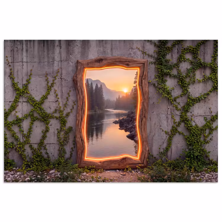 Poster - Landschaft – Rahmen – Licht — 1