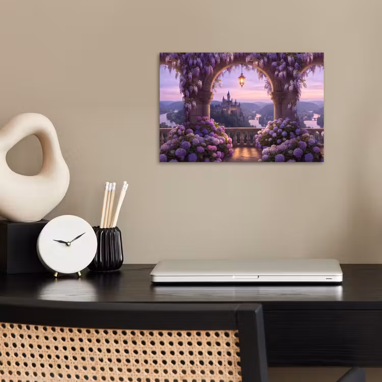 Poster - Schloss – Fluss – Abend — 2