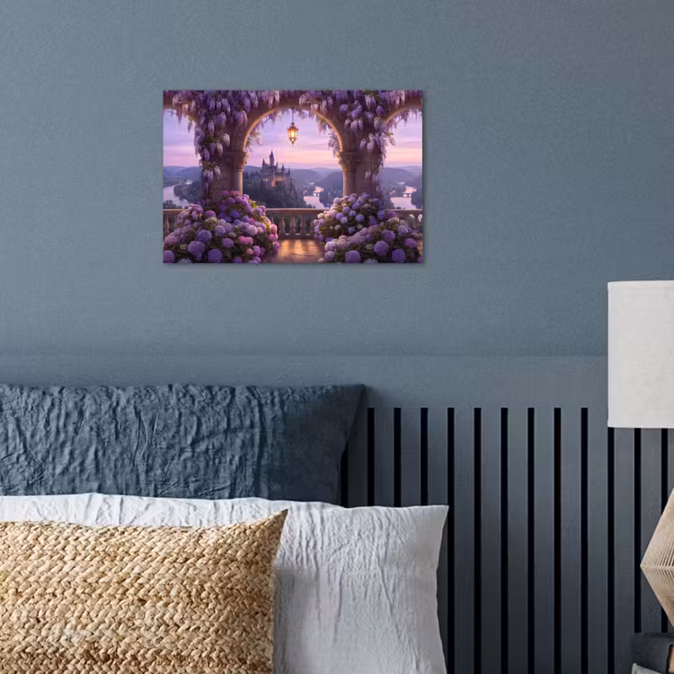 Poster - Schloss – Fluss – Abend — 3