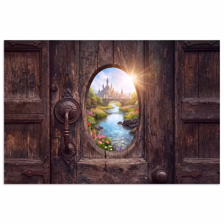 Poster - Schloss – Fluss – Natur — 1