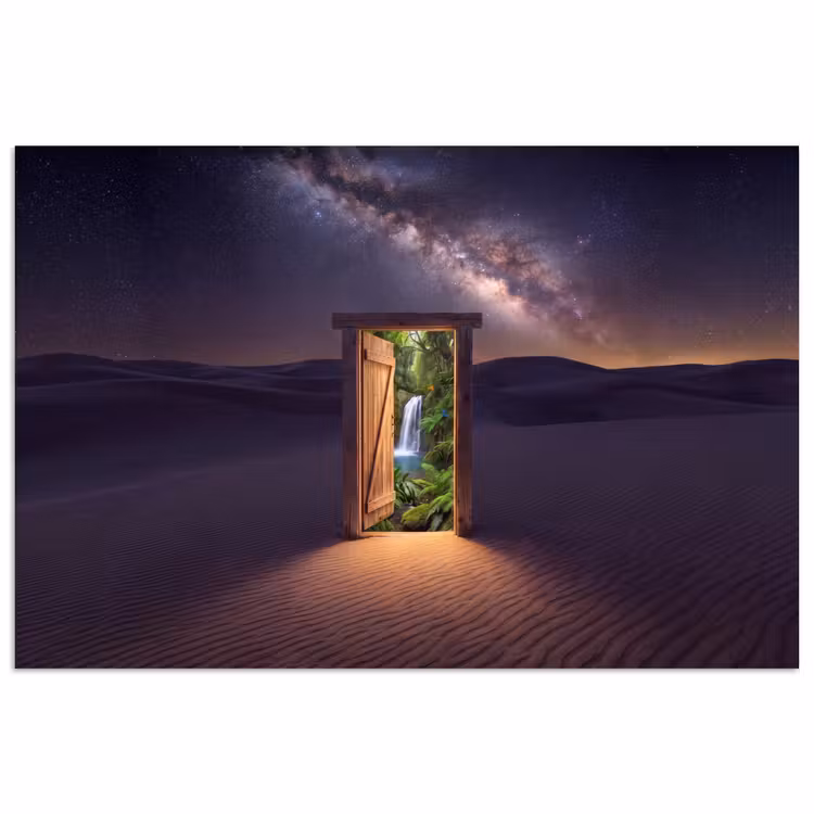 Poster - Tür – Wüste – Natur — 1