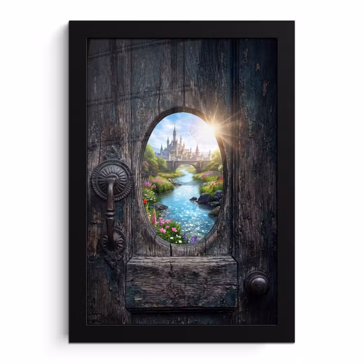 Bilder mit Rahmen - Schloss – Fluss – Natur — 1