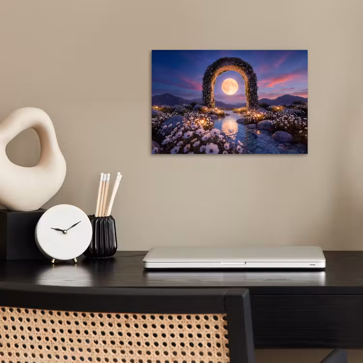 Poster - Bogen – Mond – Nacht — 2