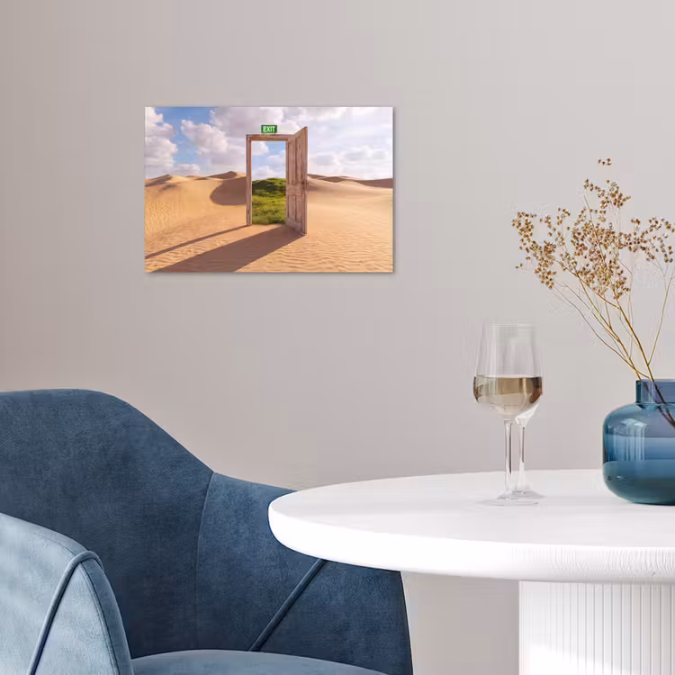 Poster - Tür – Wüste – Gras — 4