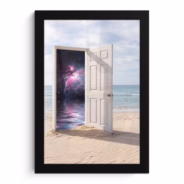 Bilder mit Rahmen - Tür – Strand – Kosmos — 1