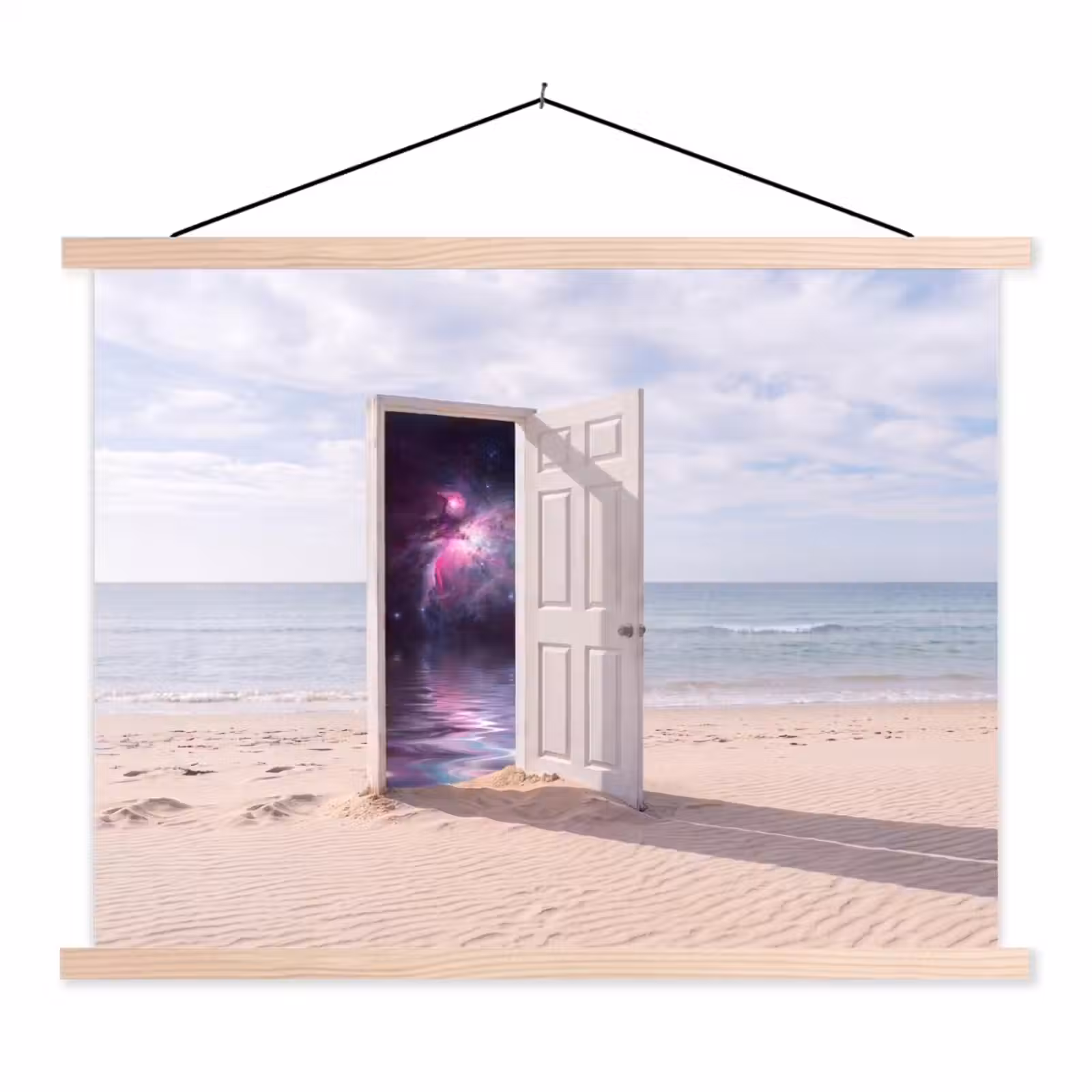 Stoffbild - Tür – Strand – Kosmos — 1