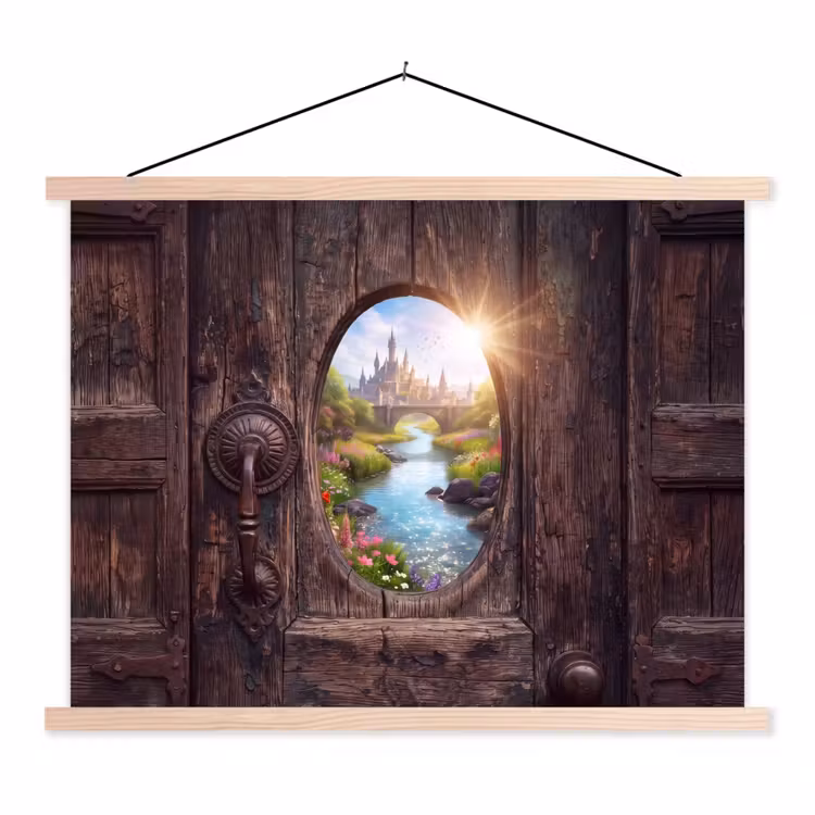 Stoffbild - Schloss – Fluss – Natur — 1