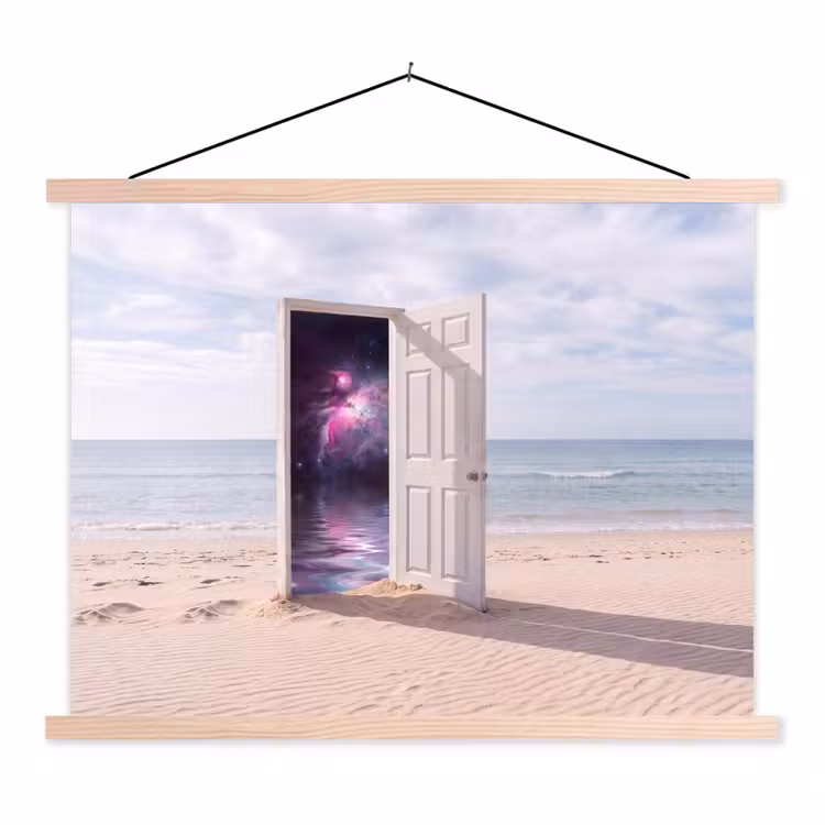 Stoffbild - Tür – Strand – Kosmos — 1