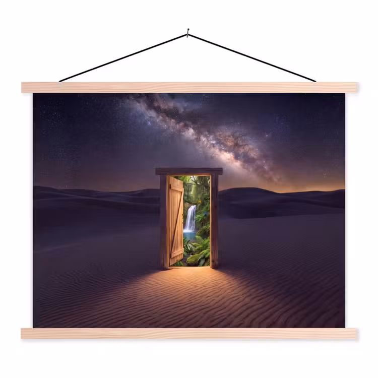 Stoffbild - Tür – Wüste – Natur — 1