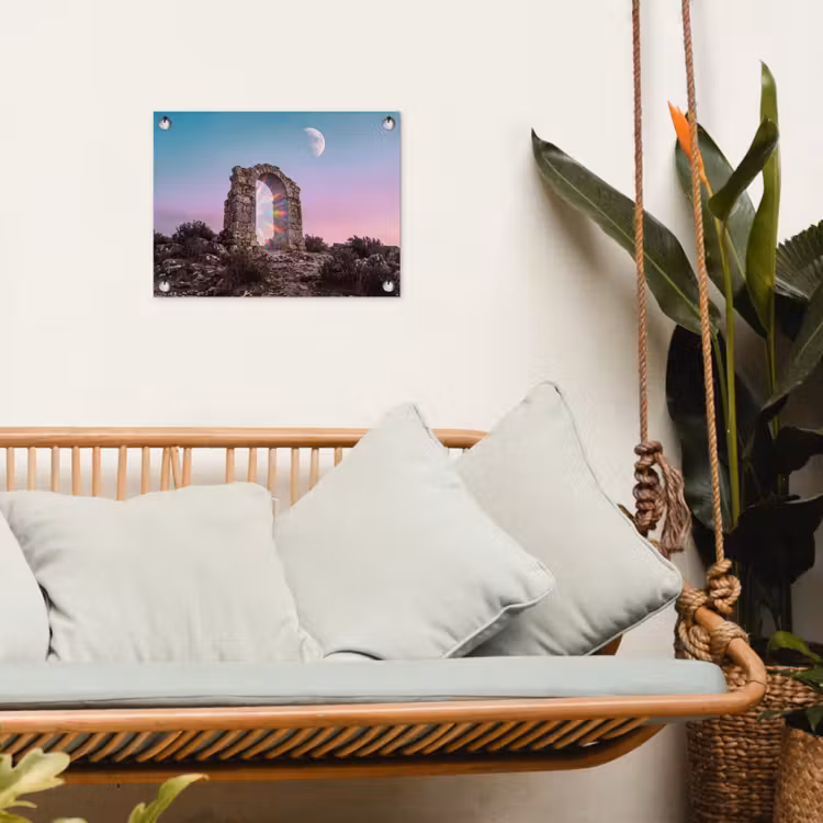Gartenposter - Bogen – Regenbogen – Mond — 4