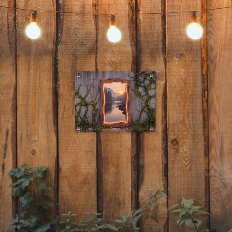 Gartenposter - Landschaft – Rahmen – Licht — 2