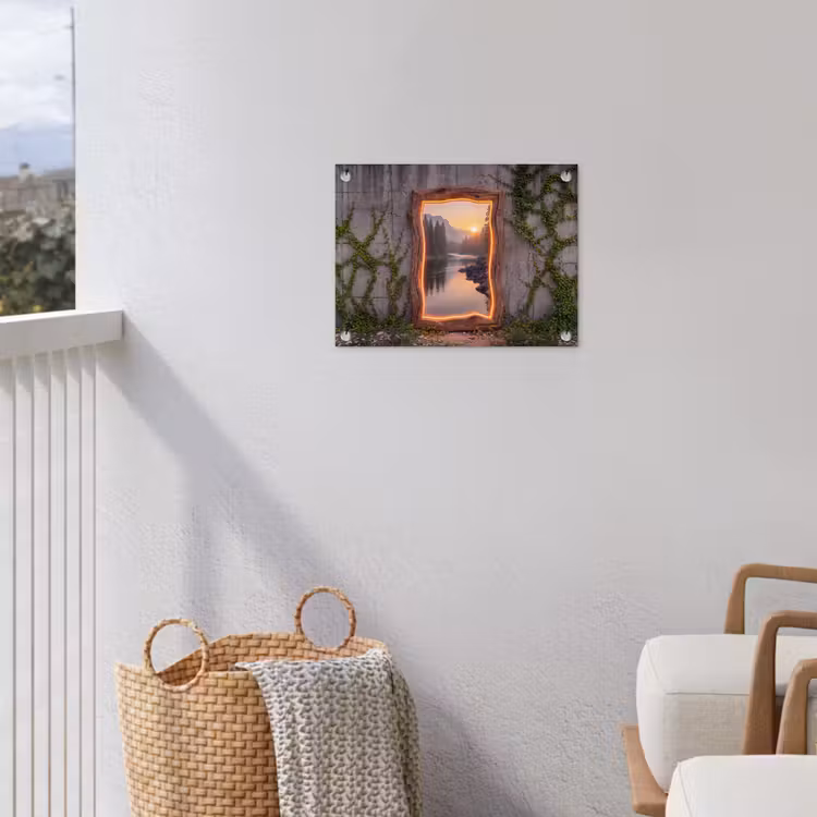 Gartenposter - Landschaft – Rahmen – Licht — 5
