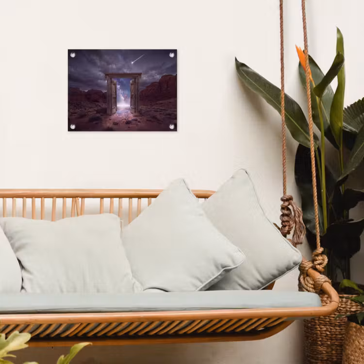 Gartenposter - Tür – Milchstraße – Wüste — 4