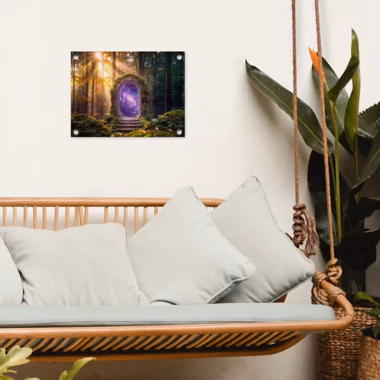Gartenposter - Tor – Kosmos – Wald — 4