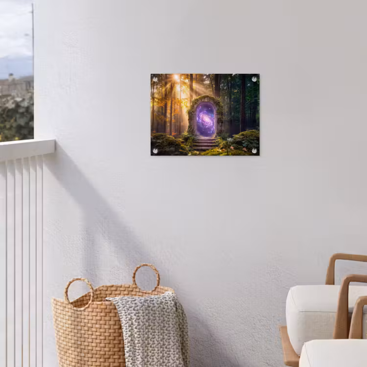 Gartenposter - Tor – Kosmos – Wald — 5