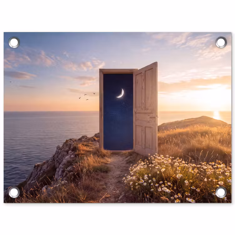 Gartenposter - Tür – Sterne – Natur — 1