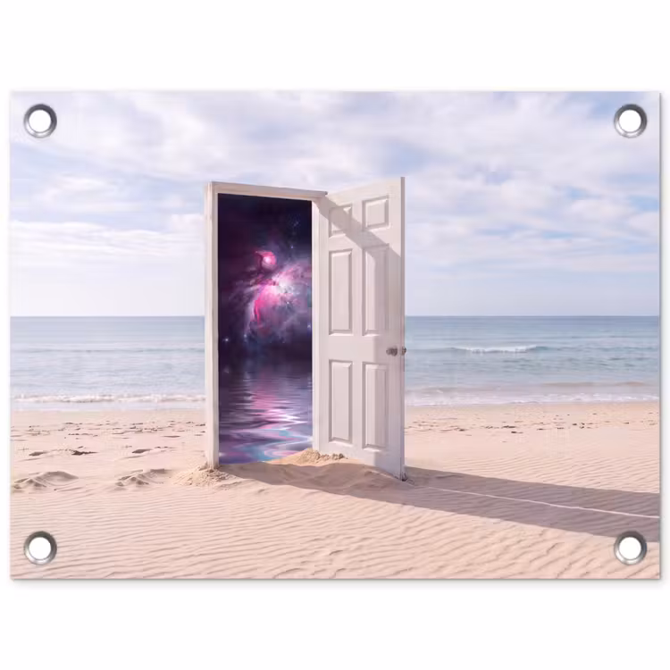 Gartenposter - Tür – Strand – Kosmos — 1