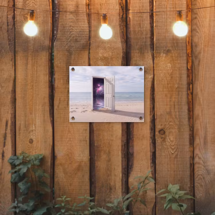 Gartenposter - Tür – Strand – Kosmos — 2