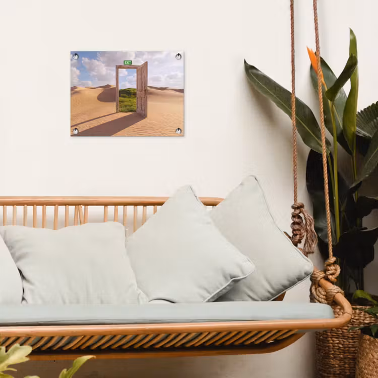 Gartenposter - Tür – Wüste – Gras — 4