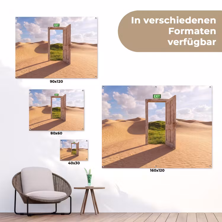 Gartenposter - Tür – Wüste – Gras — 6