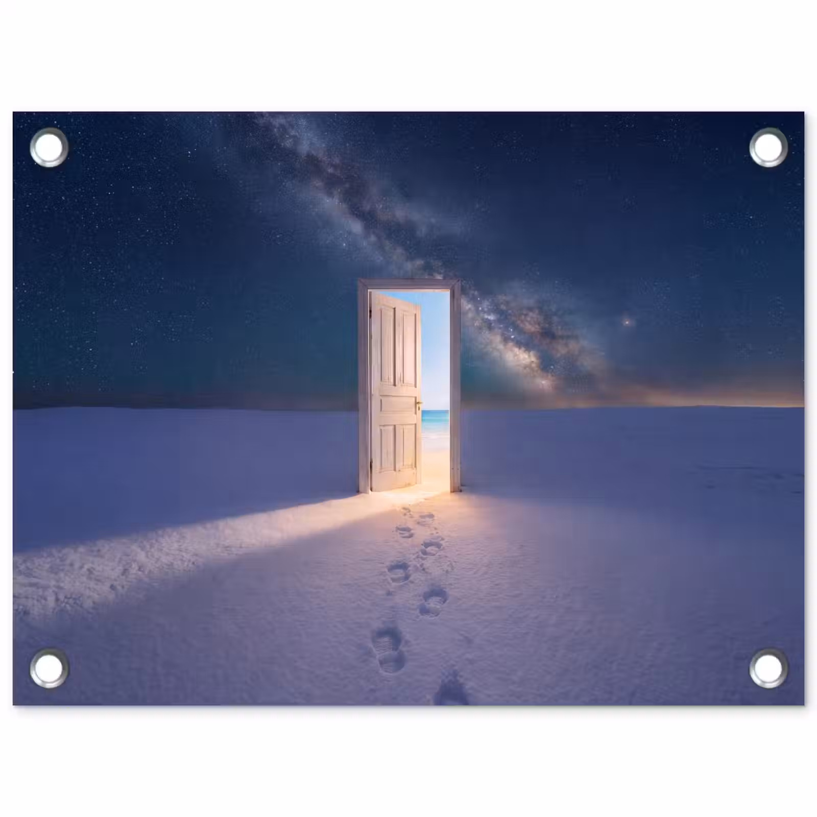 Gartenposter - Tür – Schnee – Strand — 1