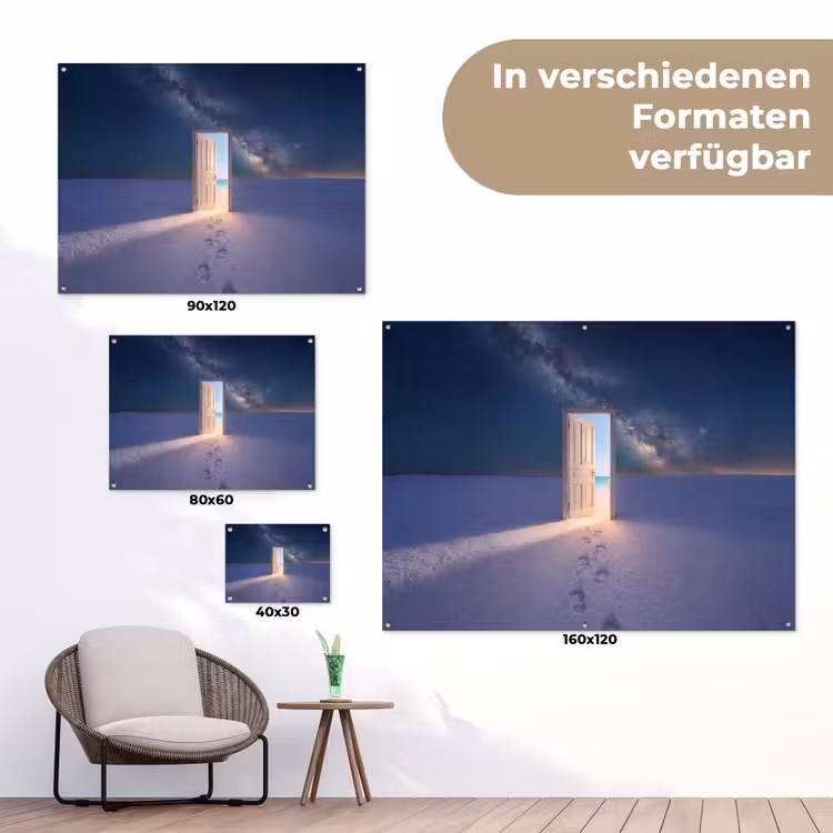 Gartenposter - Tür – Schnee – Strand — 6