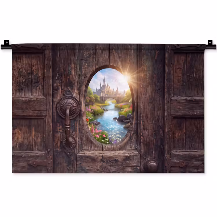 Wandteppich - Schloss – Fluss – Natur — 1