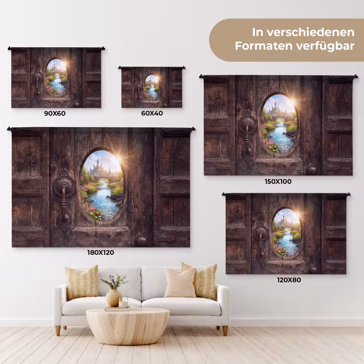 Wandteppich - Schloss – Fluss – Natur — 8