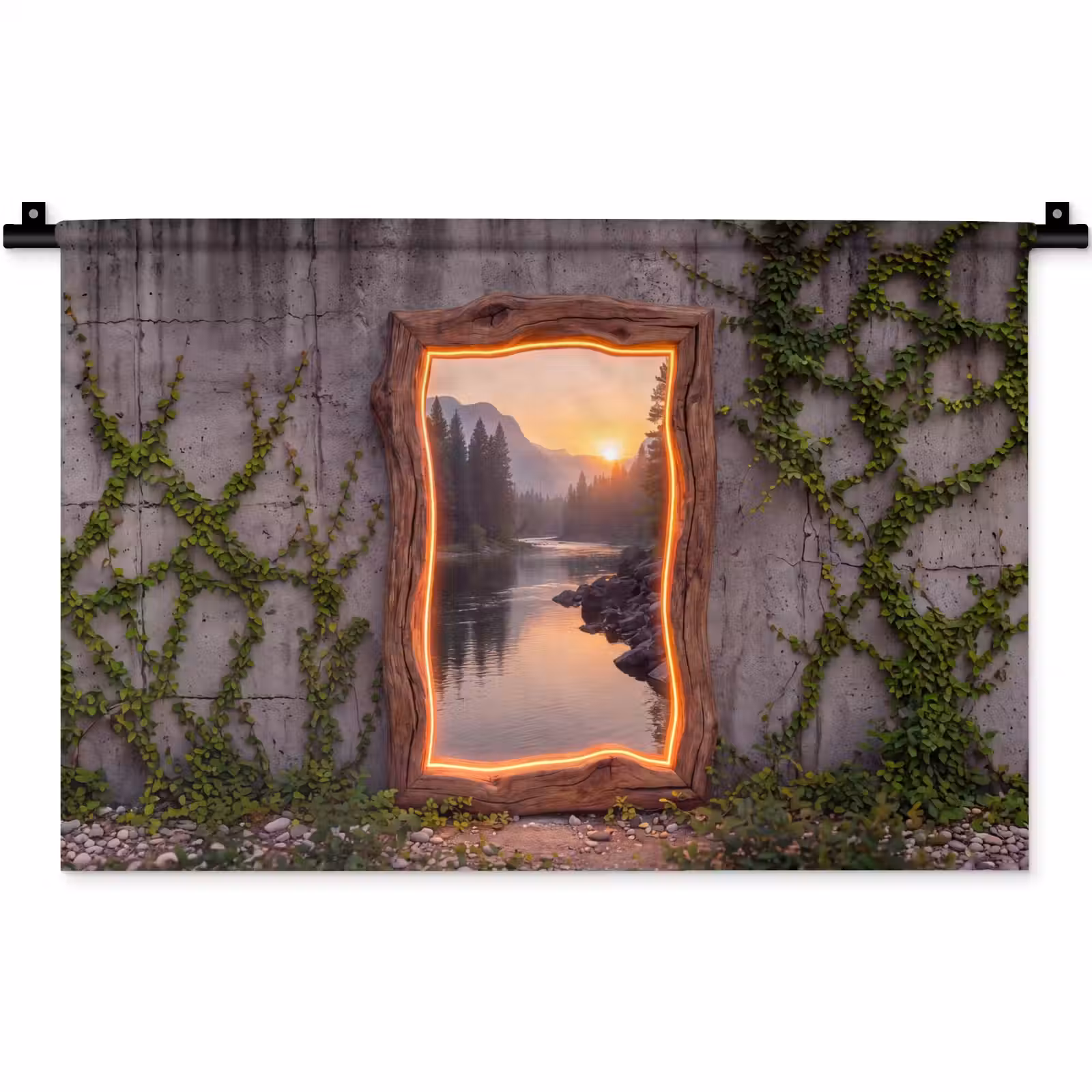 Wandteppich - Landschaft – Rahmen – Licht — 1