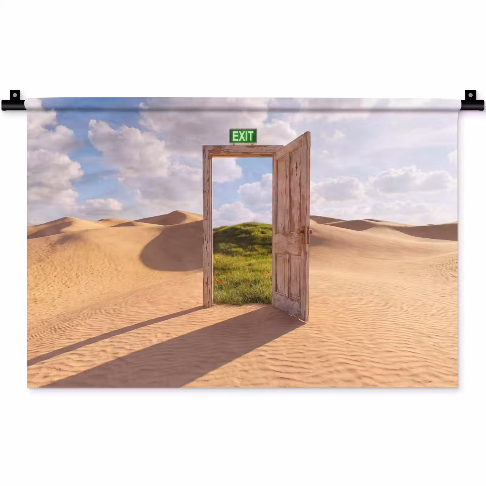 Wandteppich - Tür – Wüste – Gras — 1