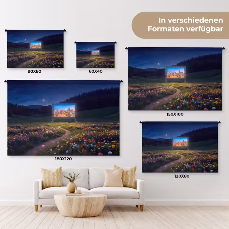 Wandteppich - Bildschirm – Stadt – Natur — 8