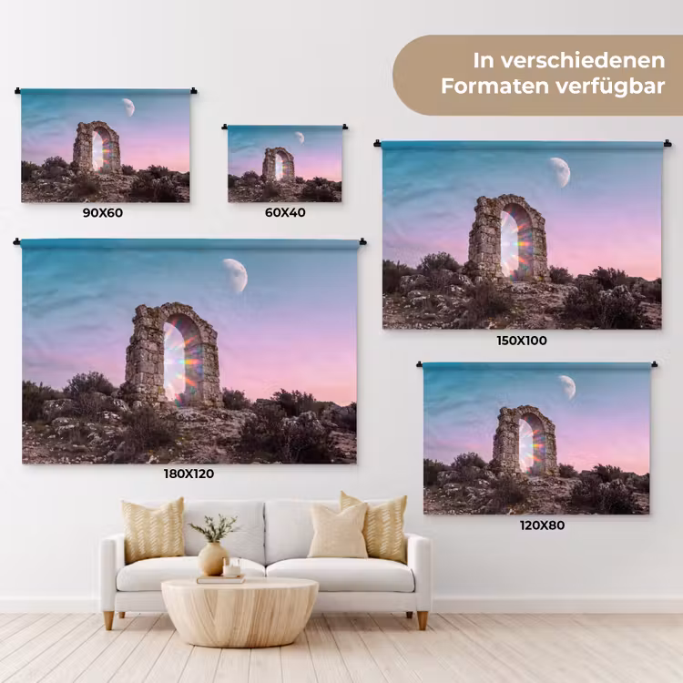 Wandteppich - Bogen – Regenbogen – Mond — 8