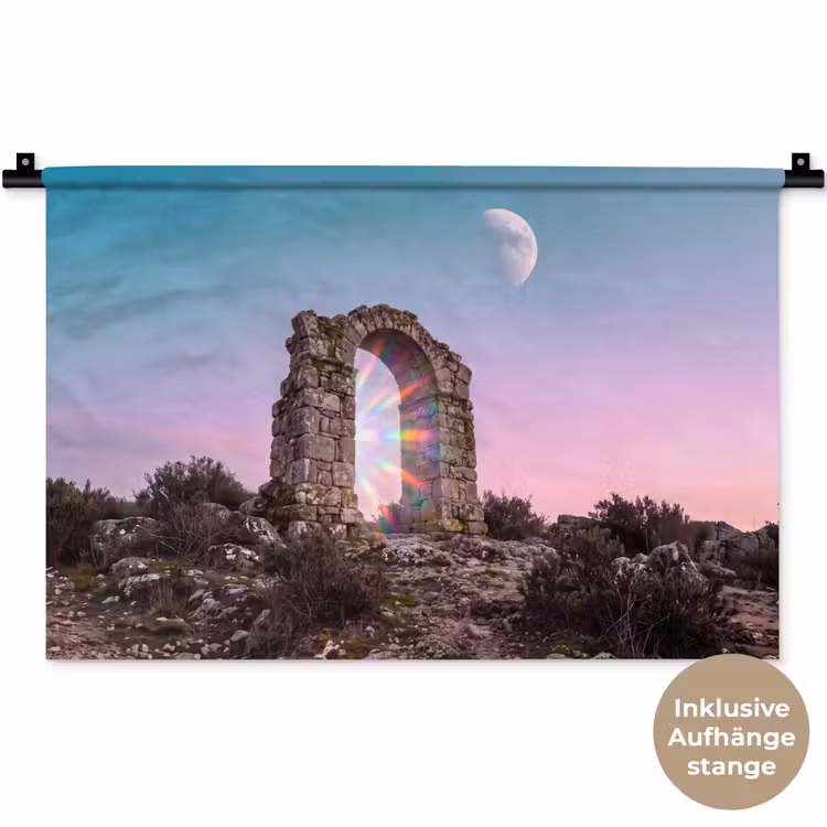 Wandteppich - Bogen – Regenbogen – Mond — 9