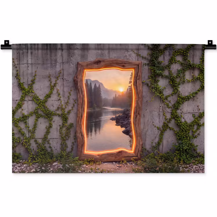 Wandteppich - Landschaft – Rahmen – Licht — 1