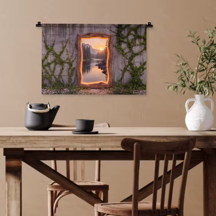 Wandteppich - Landschaft – Rahmen – Licht — 3