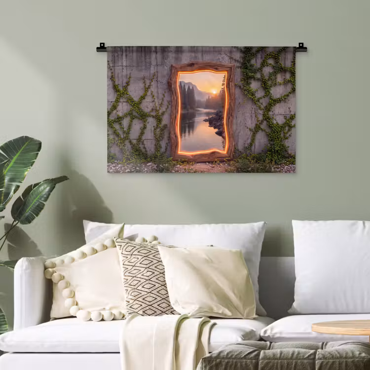 Wandteppich - Landschaft – Rahmen – Licht — 4