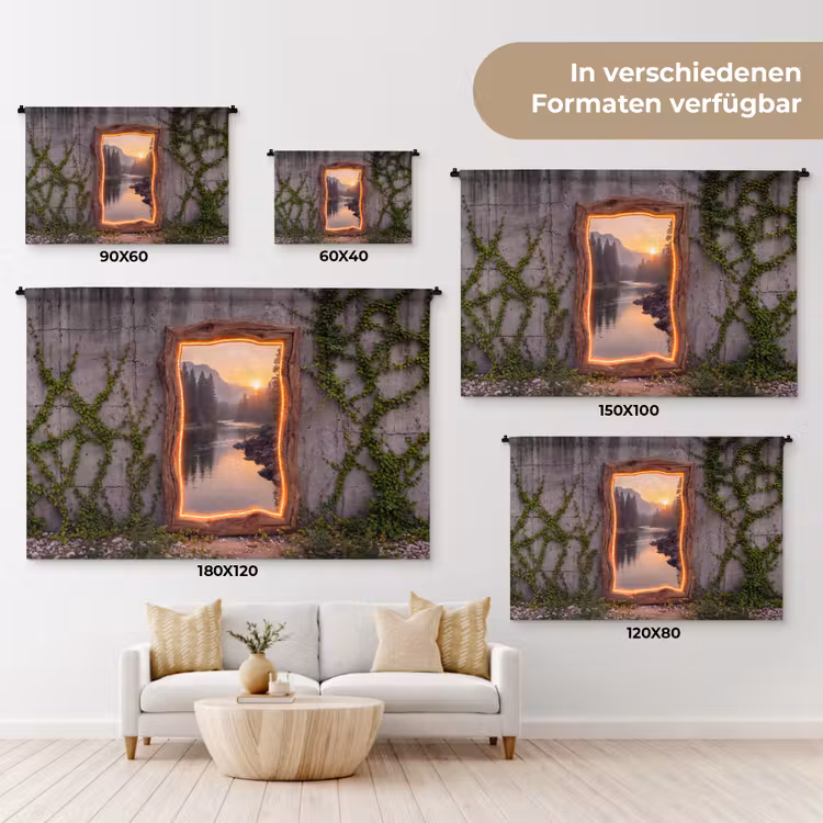 Wandteppich - Landschaft – Rahmen – Licht — 8