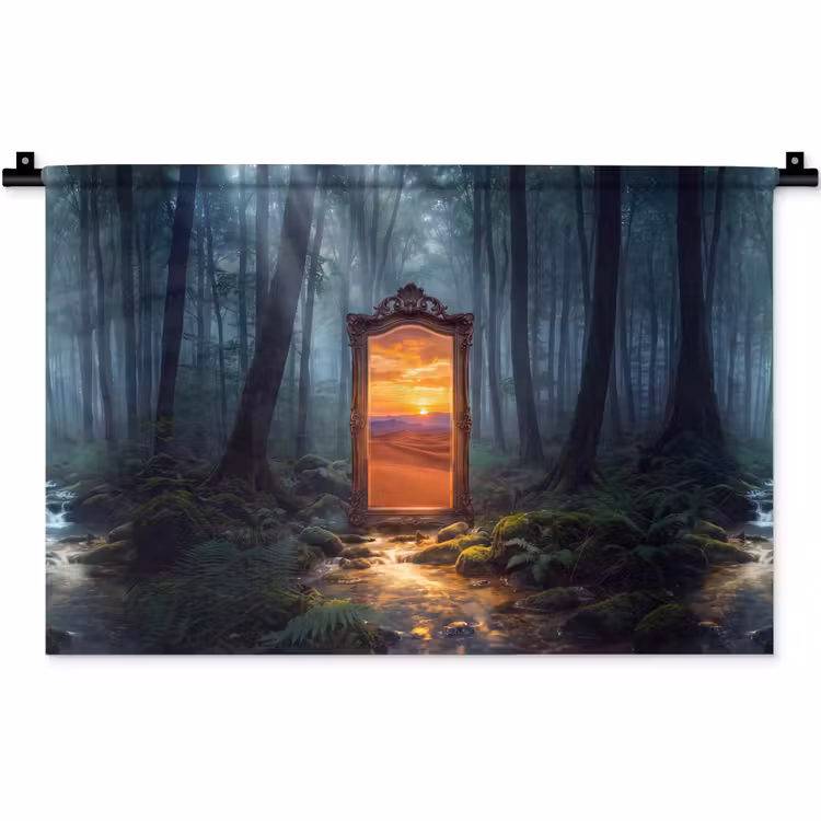 Wandteppich - Spiegel – Wald – Natur — 1