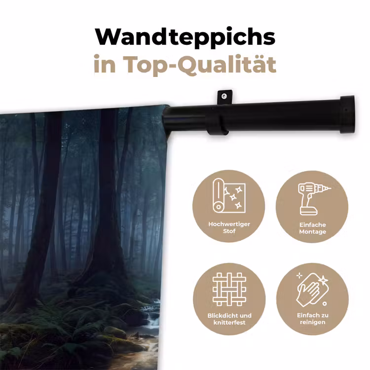 Wandteppich - Spiegel – Wald – Natur — 7