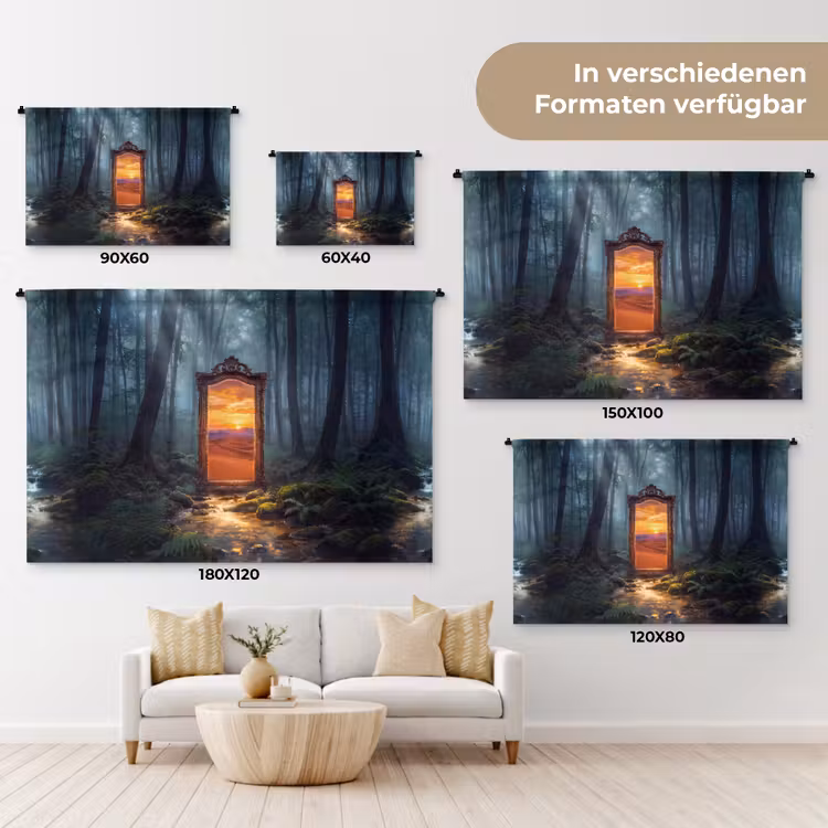 Wandteppich - Spiegel – Wald – Natur — 8